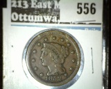 1852 Large Cent, VF+, VF value $40
