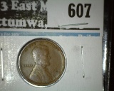 1909 VDB Lincoln Cent, F+ value $17