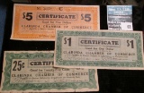 Three-piece Set of April 10, 1933 Depression Scrip 