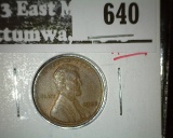 1925 Lincoln Cent, UNC MS63BN, value $25