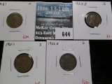 Group of 4 Lincoln Cents, 1921 VF, 1921-S F, 1922-D G & 1923-S VG, group value $32+