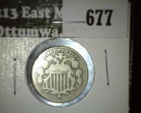 1882 Shield Nickel, G, value $25