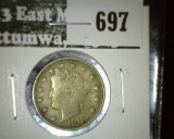 1912 V Nickel, VF, value $15