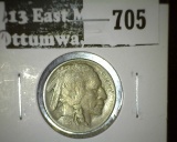 1913 type 2 Buffalo Nickel, VF, value $20