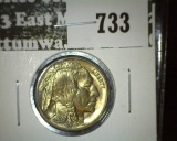 1938-D Buffalo Nickel, BU with golden toning, value $40