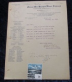 Exceptionally Rare Letter on Letter head 