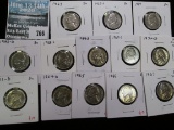 Group of 13 BU Jefferson Nickels, 1963PD, 1964PD, 1965, 1966, 1967, 1968DS, 1969DS, 1970-D & 1971-D,