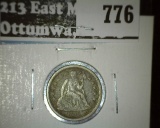 1842 Seated Liberty Dime, VF value $35