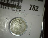 1876-CC Seated Liberty Dime, scarcer Carson City mint mark, VF value $65