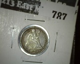 1891 Seated Liberty Dime, VF30/XF value $30