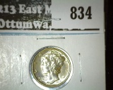 1939-S Mercury Dime, BU, MS63 value $30, MS65 value $42