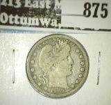 1909 Barber Quarter, F value $26