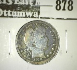 1910 Barber Quarter, G value $9