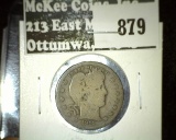 1911 Barber Quarter, G value $9