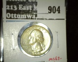 1940 Washington Quarter, UNC, MS63 value $35