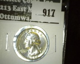 1962-D Washington Quarter, BU, value $10