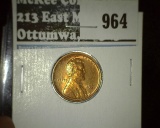 1921 P Lincoln Cent, Superb Red High Grade Specimen.