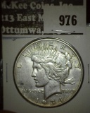 1934 S Key date U.S. Peace Silver Dollar.