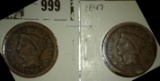 1847 & 1848 U.S. Large Cents.