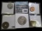 Tokens Lot Includes Ben Franklin Memorial, New South Whales Railway, Blue Motor Coach School Check,