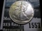 1942 P Walking Liberty Half Dollar, nice high grade.