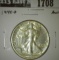 1945-D Walking Liberty Half, AU+, value $20