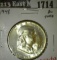 1948 Franklin Half, BU toned, MS63 value $27, MS65 value $65 value $80