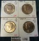 4 BU Kennedy Halves, 1985-P, 1985-D, 1986-P & 1986-D, all BU from Mint Sets, group value $20