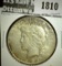 1923-S Peace Dollar, XF/AU, value $32