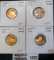 Group of 4 Proof Lincoln Cents, 2009-S commemorative group, all 4 different designs, all are toned,