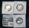 Group of 3 90% Silver Proof Washington Quarters, 2009-S DC, 2009-S Guam & 2009-S AS, group value $24