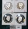 Group of 4 Proof Kennedy Halves, 2001-S, 2007-S, 2015-S & 2019-S, group value $24+