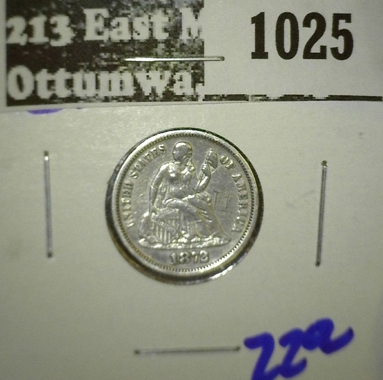 1872 Seated Liberty Dime