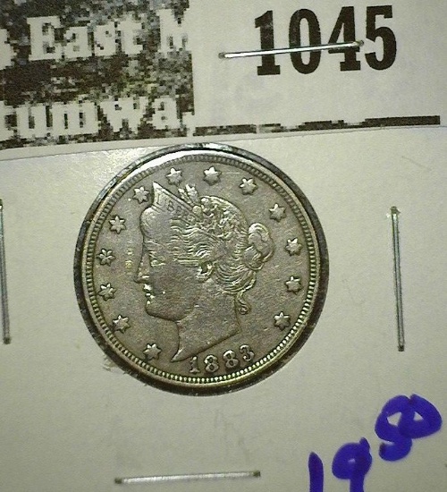 1883 No Cents V Nickel