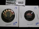 Political Pinback Lot Includes Speed Recovery Reelect Hoover And Carry On With Roosevelt Pinback