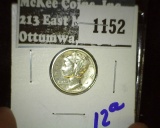 1929 Mercury Dime