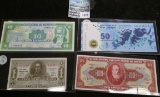 Bank Notes From Argentina, Brazil, Bolivia, And Nicaragua