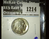 1918 Buffalo Nickel With Full Horn