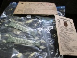 2 World War 2 War Ration Books, Lincoln - Kennedy Penny Set, And Origami One Dollar Bank Notes