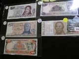 Bank Notes From Argentina And Nicaragua