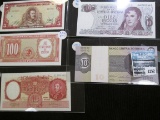 Bank Notes From Argentina, Chile, And Brazil