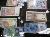 Bank Notes From Pakistan, Burma, Bangladesh, Mauritania, Brucei, And The Netherlands,