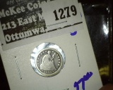 1853 Half Dime With Arrows