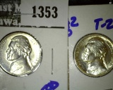 1942-P Type 2 And 1945-P Silver War Nickels