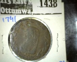 English Condor Token Dated 1791 With A Druid