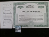 Common Shares Unissued Stock Certificate 