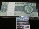 Banco Central Do Brasil Um Cruzeiro Banknote, Crisp Uncirculated.