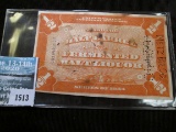 Series of 1934 United States Internal Revenue Stamp for Half Barrel Fermented Malt Liquor. Hole canc
