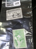 Pack of (2) Federal Migratory Waterfowl Stamps, RW 24 & RW 25, both unsigned.