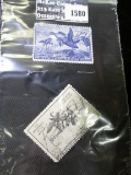 Pack of (2) Federal Migratory Waterfowl Stamps, RW 18 & RW 19.